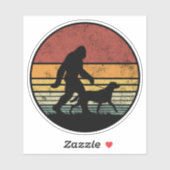 ビグフット歩くラブラドールレトリエバードッグヴィンテージ シール (シート)