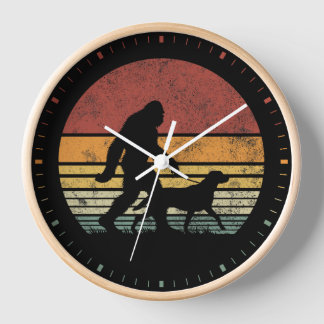 ビグフット歩くラブラドールレトリエバードッグヴィンテージ 壁時計