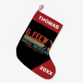 ビグフット社会距離チャンピオン6足 スモールクリスマスストッキング (正面 (吊り時))
