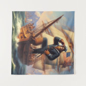 ビグフット船乗り タペストリー (正面(横))