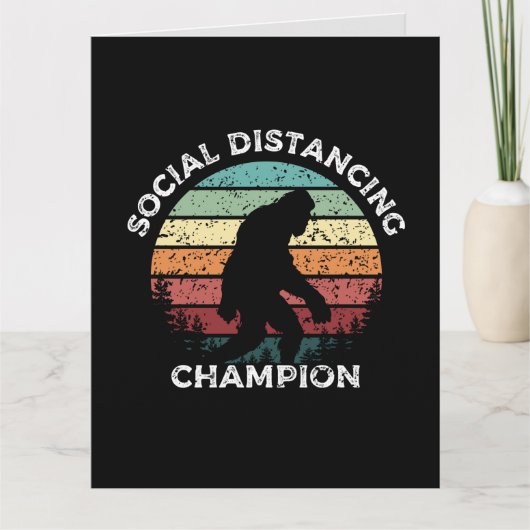 ビグフット誕生日ソーシャル配給グリーティングカード カード (正面)