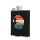 ビグフット魚釣りサスカッチフリッシャーマンファーテおもしろいィーズ フラスク (左)