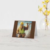 ビグフット・ザ・建築・ワーカー カード (黄色い花)