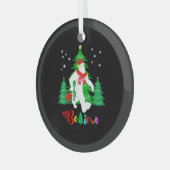 ビグフートイェティサスカッチクリスマスクリ信じス ガラスオーナメント (正面左)