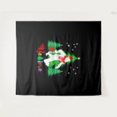 ビグフートイェティサスカッチクリスマスクリ信じス タペストリー (正面(横))