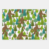 ビグフートオンザルーズカワイカートカートゥーンサスカッチ ラッピングペーパーシート (正面)