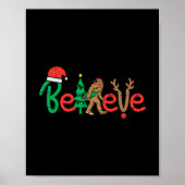 ビグフ信じトサスカッチサンタトナカイのクリスマス ポスター (正面)