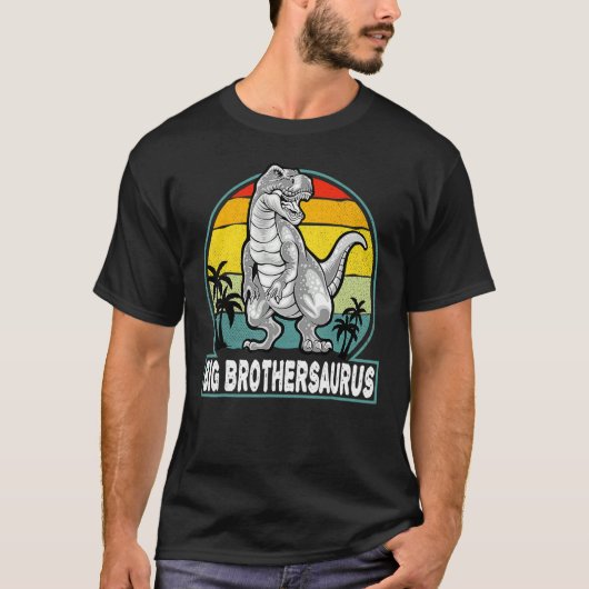 ビグブロサウルスレックス恐竜ビッグBro Saurus Brother F Tシャツ (正面)