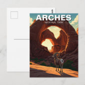 ビグーンシープモアブユタアーチズナショナルパーク ポストカード (正面/裏面)