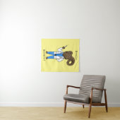 ビグーン羊の医者の漫画イラストレーション タペストリー (インサイチュ(横))