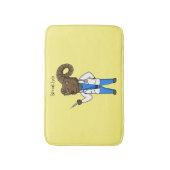 ビグーン羊の医者の漫画イラストレーション バスマット (正面縦)