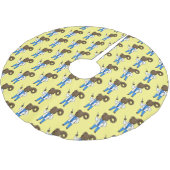 ビグーン羊の医者の漫画イラストレーション ブラッシュドポリエステルツリースカート (アングル)