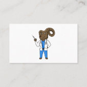 ビグーン羊の医者の漫画イラストレーション 名刺 (裏面)