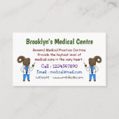 ビグーン羊の医者の漫画イラストレーション 名刺 (正面)