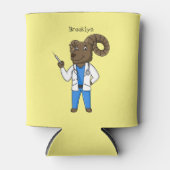 ビグーン羊の医者の漫画イラストレーション 缶クーラー (正面)