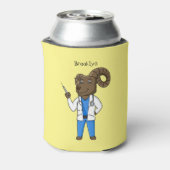 ビグーン羊の医者の漫画イラストレーション 缶クーラー (缶裏面)