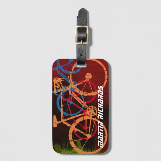 ビケクールート、自転車パーソナライズされた ラゲッジタグ (正面縦)