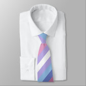 ビゲダープライドストライプの、プリント、LGBTQプライド ネクタイ (タイ)