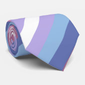 ビゲダープライドストライプの、プリント、LGBTQプライド ネクタイ (ロール)