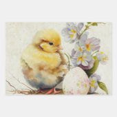 ビコトリアンイースターバニー&シック ラッピングペーパーシート (正面2)