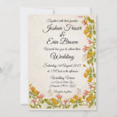 ビコリアン牧草地の黄色の招待状 招待状 (正面)