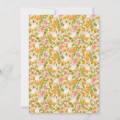 ビコリアン牧草地の黄色の招待状 招待状 (裏面)