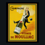 ビコンテドゥムーリアックシャンパーニュ16 x 20 ポスター<br><div class="desc">美しいCappiello、アールデコ、Vicomte de Moulliac Champagneの広告</div>