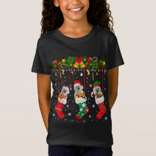 ビコンフリースインソッククリスマストナリーサンタ小妖精や小人ドッグ Tシャツ