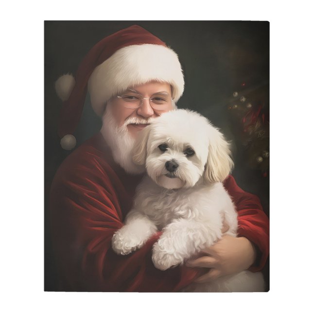 ビコンフリースウィズサンタクロースフェスティバルクリスマス メタルプリント (正面)