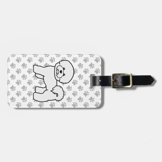 ビコンフリースカワイートカートゥートカートドッグ&カスタム文字 ラゲッジタグ (正面横)