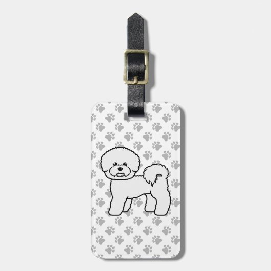 ビコンフリースカワイートカートゥートカートドッグ&カスタム文字 ラゲッジタグ (正面縦)