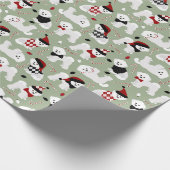 ビコンフリースクリスマスグリーンラッピング紙 ラッピングペーパー (角)