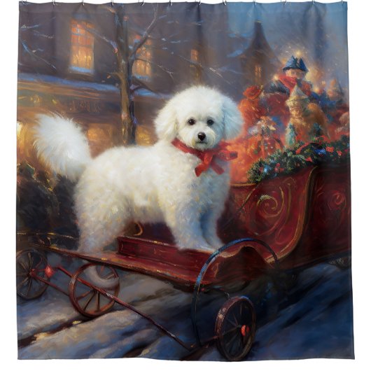 ビコンフリースクリスマスフェスティバルシーズン シャワーカーテン (正面)