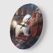 ビコンフリースクリスマスフェスティバルシーズン ラージ壁時計 (傾斜)