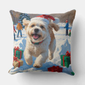 ビコンフリースクリスマスフェスティバルスノーシーン クッション (正面)