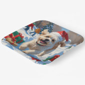 ビコンフリースクリスマスフェスティバルスノーシーン ペーパープレート (傾斜あり)