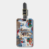 ビコンフリースクリスマスフェスティバルスノーシーン ラゲッジタグ (正面縦)