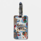 ビコンフリースクリスマスフェスティバルスノーシーン ラゲッジタグ (裏面縦)