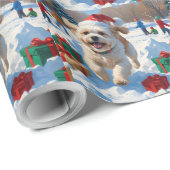 ビコンフリースクリスマスフェスティバルスノーシーン ラッピングペーパー (ロールコーナー)