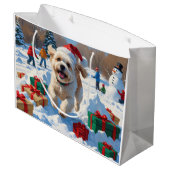 ビコンフリースクリスマスフェスティバルスノーシーン ラージペーパーバッグ (裏面アングル)