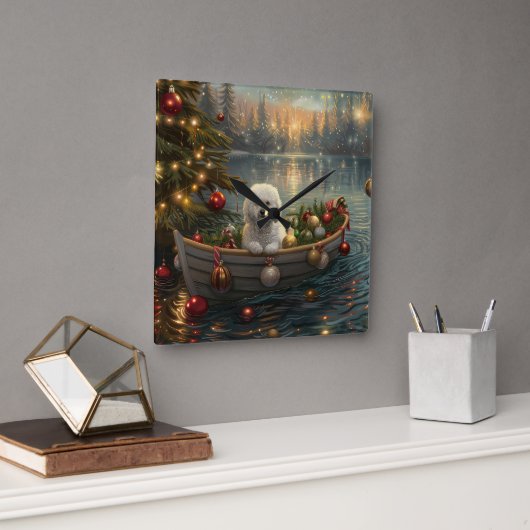 ビコンフリースクリスマスフェスティバル航海 スクエア壁時計 (オフィス)