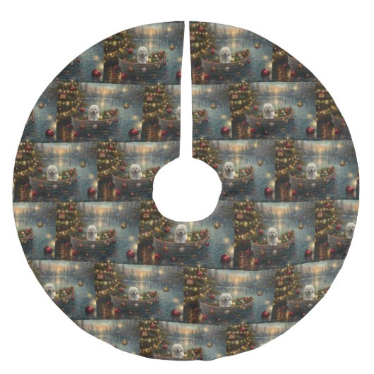 ビコンフリースクリスマスフェスティバル航海 ブラッシュドポリエステルツリースカート (正面)