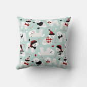 ビコンフリースクリスマスブルー装飾用クッション クッション (裏面)