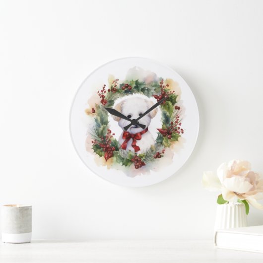 ビコンフリースクリスマスリースフェスティバルカップ ラージ壁時計 (ホーム)