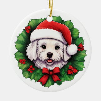 ビコンフリースクリスマスリース セラミックオーナメント
