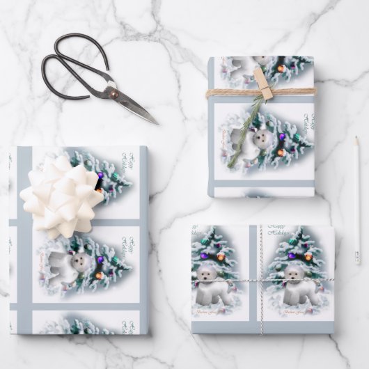 ビコンフリースクリスマス ラッピングペーパーシート (正面)