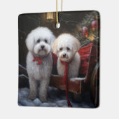 ビコンフリーススノースイクリスマスデコル セラミックオーナメント (左)