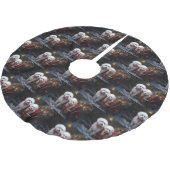 ビコンフリーススノースイクリスマスデコル ブラッシュドポリエステルツリースカート (アングル)