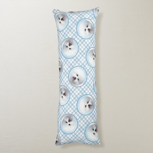 ビコンフリーステ絵を描ネリフェ白可愛いドッグアート ボディピロー (裏面 (縦))