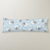 ビコンフリーステ絵を描ネリフェ白可愛いドッグアート ボディピロー (正面)